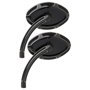 BEVELED CAT EYE FORGED BILLET SHORT STEM BLACK LEFT